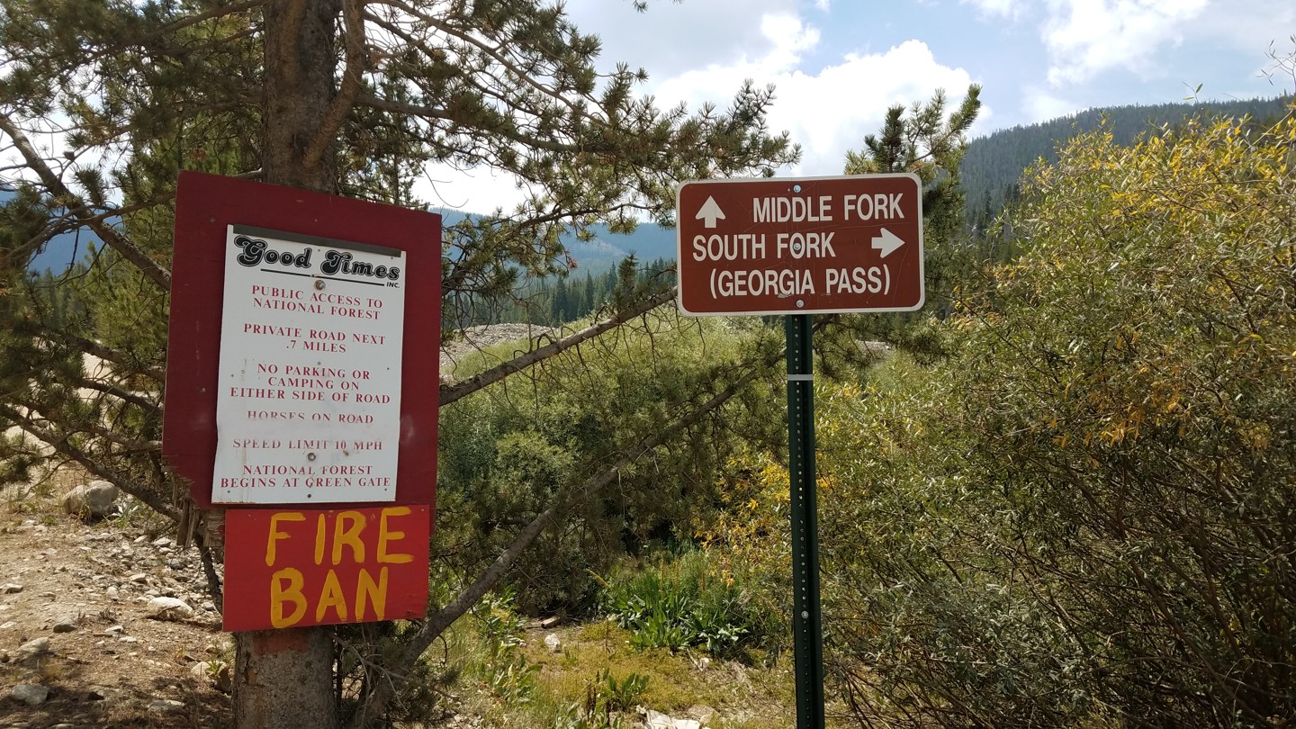 Georgia Pass - Waypoint 1: North Trailhead