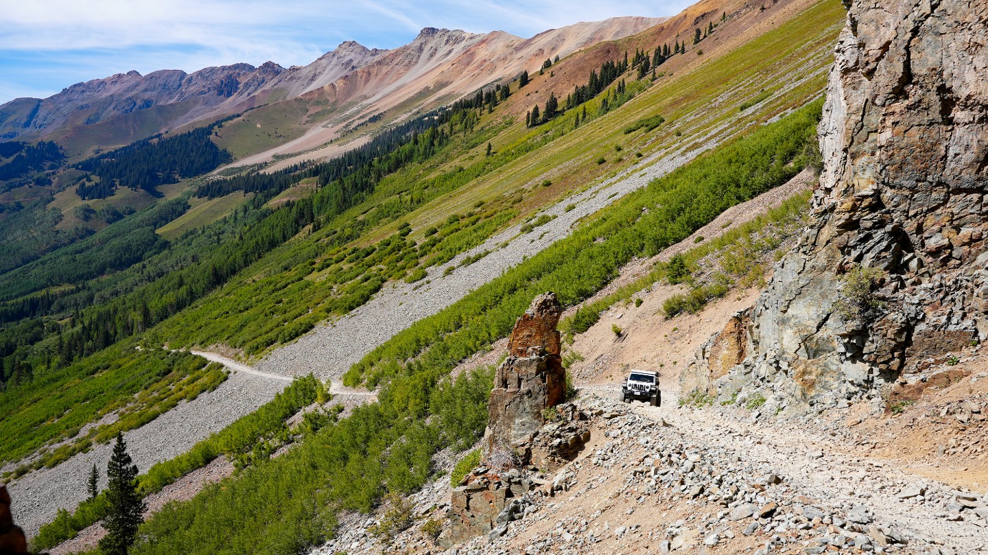 Ophir Pass - Waypoint 8: Begin Shelf Road - Limited Passing Opportunities