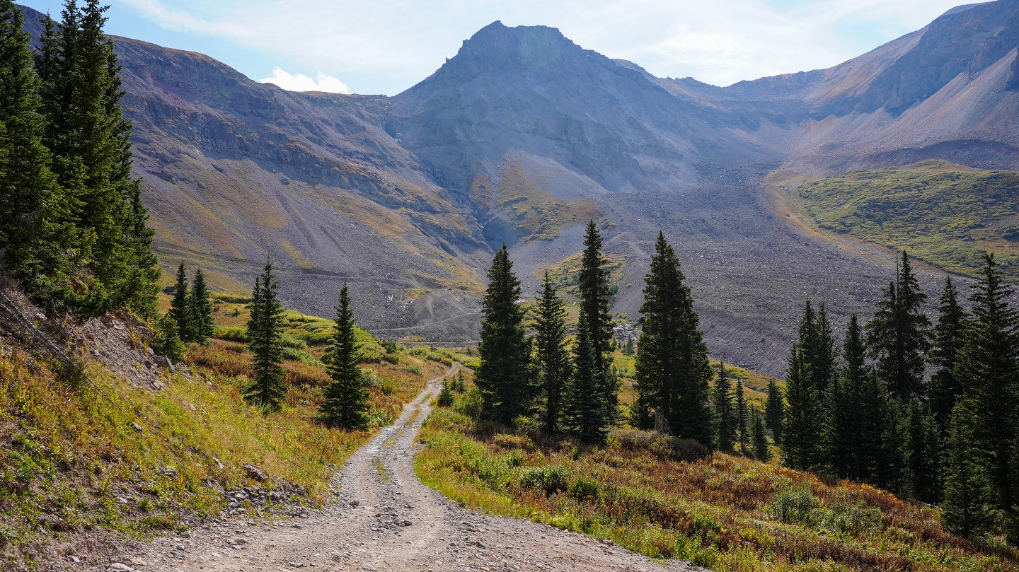 Imogene Pass - Waypoint 15: Camp Bird Mine - Stay Right