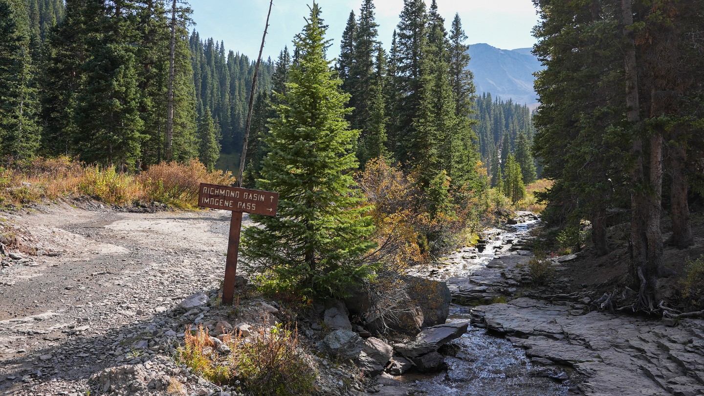 Imogene Pass - Waypoint 18: Water Crossing/Richmond Basin - Stay Left