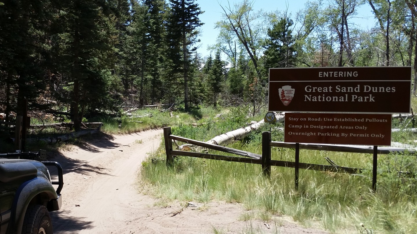 Medano Pass - Waypoint 10: National Park Boundary