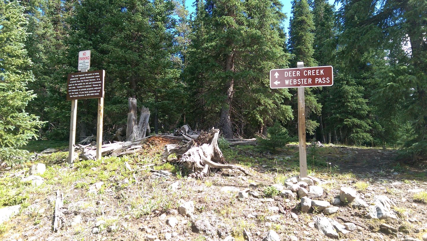 Webster Pass - Waypoint 1: Northern Trailhead